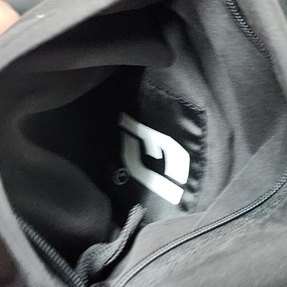 FootJoy Golf Vest Size L 1/4 Zip Button Snap Black Pullover Windbreaker - Picture 5 of 12